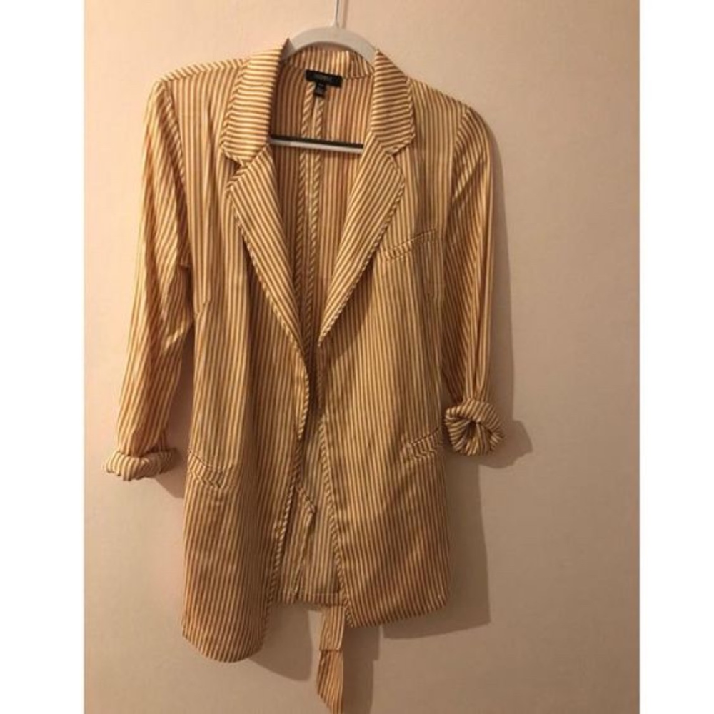 Yellow Pinstripe Arrive Clothing (Now Afrm) Blazer - Picture 15 of 15